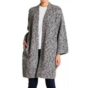 Vince Marled Wool‎ cashmere Blend Belted Gray Sweater Coat cardigan Size XS